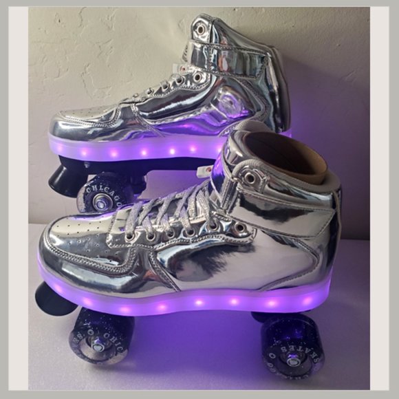 Pulse Shoes - Pulse Light-Up Quad Roller Skates Size 8